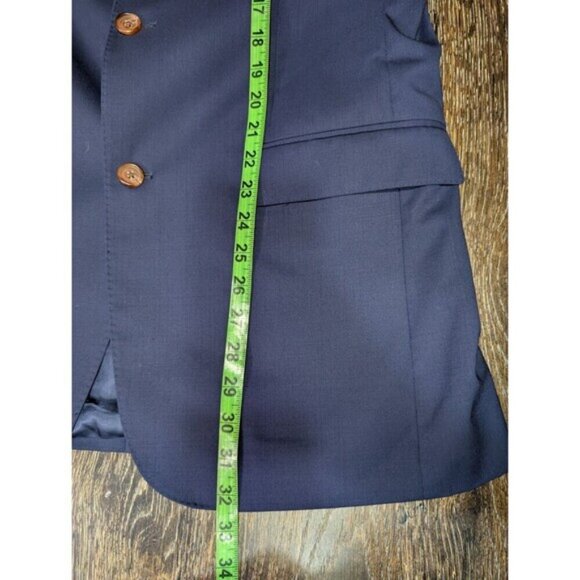 Ralph Lauren Black Label Blue Wool Sport Coat Blazer 40 Long - Picture 7 of 8
